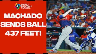 437 FEET OFF THE BAT! Manny Machado RIPS this ball into the seats for Team Dominican Republic!