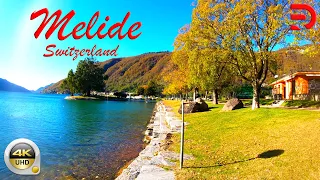 Melide - Switzerland | A Quiet Autumn Walk by the Shores of Melide & Bissone | 4K - [UHD]