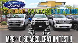 2024 Chevy Silverado HD L8T V8 Gas Vs Ford F250 7.3L V8 Gas MPG & 0-60: Is Ford Really #1 or Chevy?