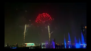 dubai vlog dubai festival city mall fireworks and water show 🔥
