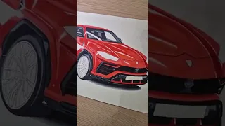 Realistic Lamborghini Urus Drawing - #shorts #drawing