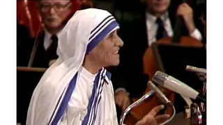 Mother Teresa's speech after accepting Nobel peace prize 1979