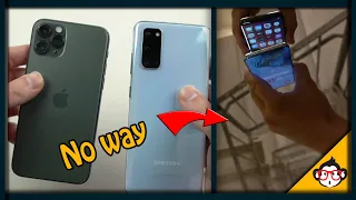 Experiment - Dropping Samsung Galaxy S20 vs iPhone 11 Pro - 200 Feet