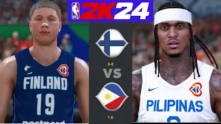 FIBA World Cup 2023 l Dream Team Philippines (1-0) vs Finland (0-0) | NBA 2K24 Gameplay