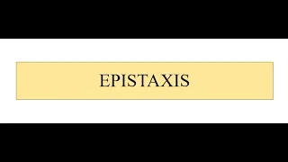 Epistaxis (Nose Bleed)