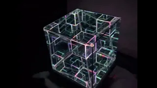 Hypercube Tesseract Infinity Mirror Art Sculpture 4th dimension by Nicky Alice
