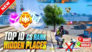 TOP 10 HIDDEN PLACES FOR CS RANK AFTER UPDATE | cs rank tips and tricks | without friends & gloowall