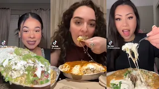 CHIPOTLE BOWL MUKBANG ASMR TIKTOK FOOD COMPILATION | LUNA ASMR