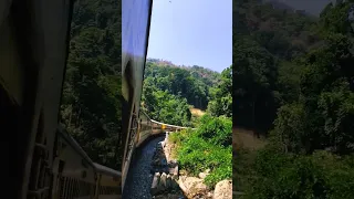 Railway Crossing Through Wonderful Ghats#train #viral #indianrailways #viralshorts