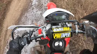 CRF250L FULL FMF MEGABOMB EXHAUST TRAIL RIDE !