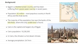 Resources Environment Case Study: Water Shortages in Cairo | A-level Geography | AQA, OCR, Edexcel