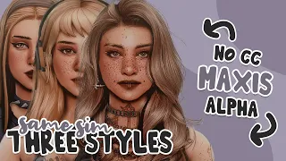 No CC vs Maxis Match vs Alpha Challenge! + CC List | Sims 4 Create a Sim