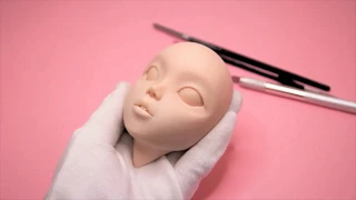 Polymer clay face sculpting time lapse