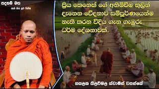 අහිමිවීම තුලින් දැනෙන වේදනාව සම්පූර්ණයෙන්ම නැති කරන විදිය.1642Ven Hasalaka Seelawimala Thero