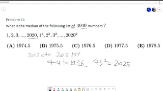 2020 AMC 10A Problem 11  / 12A Problem 8