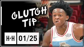 De'Aaron Fox Full Highlights Kings vs Heat (2018.01.25) - 14 Pts, CLUTCH TIP! | 2017-18 NBA Season