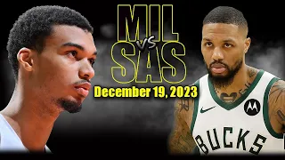 Milwaukee Bucks vs San Antonio Spurs Full Game Highlights - December 19, 2023 | 2023-24 NBA Season
