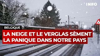 Belgique : la neige et le verglas sèment la panique - RTBF Info