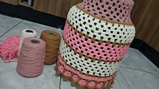 Capa Botijão de Gás Econômico em Crochê 🧶🥰🙏#crochet #croche #croche