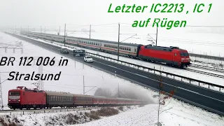 [HD] Letzte Fahrt IC 1 auf Rügen, BR 112 006 in Stralsund