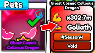 I CRAFTED 300 MILLION STAT COSMIC COLLOSUS DRAGON PET in Roblox Arm Wrestle Simulator..