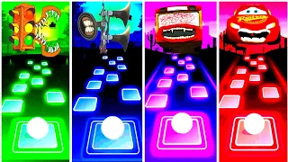 Traffic Lights Head vs Siren Head vs Bus Eater vs Lightning Mcqueen Eater I Tiles Hop EDM Rush Games