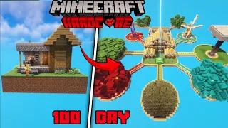 I Survived 100 Days on Single House Only World in Minecraft (Hindi)