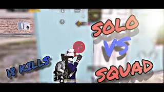 PUBG Mobile Solo vs Squad 1 vs 4 Moments || wipe out Squad Military Base
