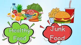 Healthy Food Junk Food | Learn About Food | kids Songs |  Rhymes for children #nurseryrhymes