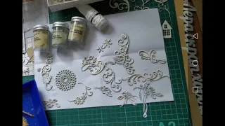 Тест-обзор пудры STAMPENDOUS Embossing на чипборде. Сравнение с самодельной. Скрапбукинг.