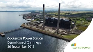 Cockenzie Chimney Demolition - HD Drone Footage - ScottishPower