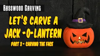 Carving a Jack-O-Lantern - Halloween Wood Carving Part 3