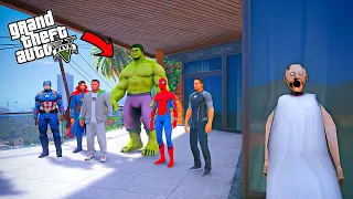 GTA 5 : Franklin Playing Chupan Chupai With Avengers & Granny in GTA 5 ! A.K GAME WORLD