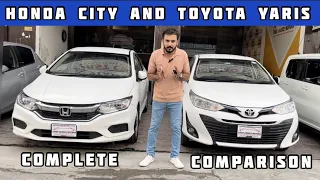 Comparison Between Honda City & Toyata Yaris | Complete Review Full Details | ٹکر کا مقابلہ #funcarz