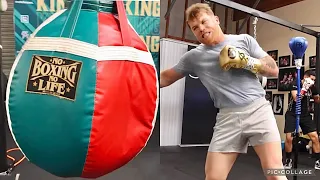 CANELO DENTS THE HEAVY BAG WITH MONSTER POWER & SPEED - WATCH & LEARN HOW TO HIT THE HEAVY BAG