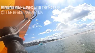 winging Nahant mini waves with a big high aspect foil (+ rant on surfing, etiquette, winging)