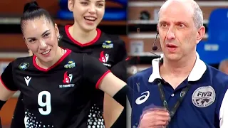 Julia Gerasimova cheers up - Hot dances of Ukrainian women on volleyball