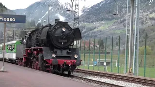 Gotthard  dampfzug  Verbano express  und  OBB krokodil