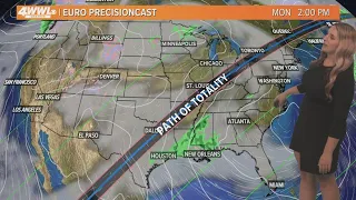 New Orleans Weather: Mostly cloudy for eclipse on Monday, heavy rain and strong storms arrive Wednes