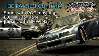 E3 and BETA content in NFS MW 2005 REWORK MOD