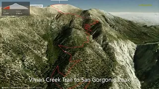 Vivian Creek Trail to San Gorgonio Peak ∆ hiking trails ∆ 3d-trail.com/usa/