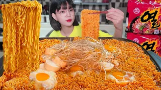 눈뜨자마자 공복에 순두부열라면🍜 몇봉지 먹었을까요? 라면먹방 Spicy Ramen ASMR MUKBANG