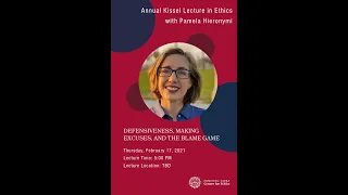 Annual Lester Kissel Lecture in Ethics with Pamela Hieronymi