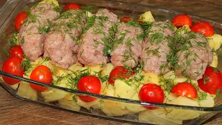 Картофель с Домашними Колбасками и Овощами в Духовке!