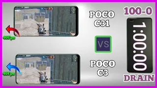 Poco C31 100% Battery Drain Test | Poco C3 100 To 0% Battery Drain Test | Poco C3 Vs Poco C31