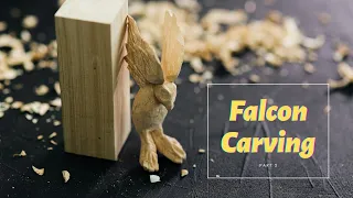 Easy Wood Carving Ideas - Falcon Carving Out of Wood Part 2