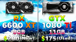 RX 6600 XT 8GB vs GTX 1080 Ti 11GB | PC Gameplay Tested