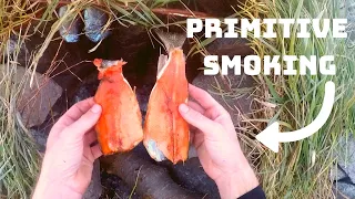 Catch n' Cook Trout in Primitive Smoker!