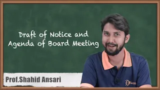 Draft of Notice and Agenda of Board Meeting - Correspondence with Director - Secretarial Practice
