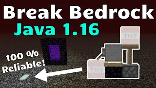 Bedrock Breaking - 100% Reliable! (Minecraft Java 1.16)